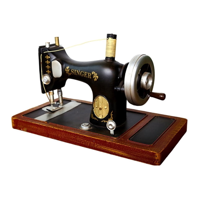yuksok Vintage Sewing Machine Decoration Model Figurine for Cafe Desk Window Crafts B
