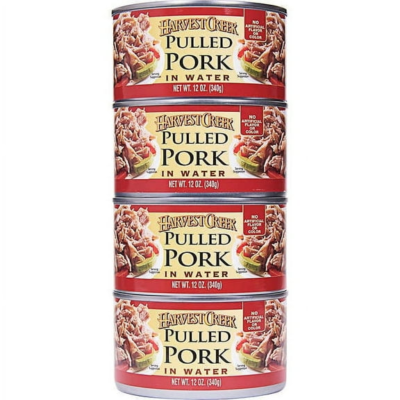 Harvest Creek Pulled Pork, 4 Pack, 12 Oz Each, Total 48 Oz