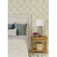 thumbnail image 2 of Chesapeake Mimir Dove Quilted Damask Wallpaper, 20.5-in by 33-ft, 2 of 5