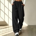 thumbnail image 2 of QSAWXQZ Womens High Waisted Wide Leg Sweatpants Elastic Waist Pockets Athletic Pants M, 2 of 9