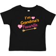 thumbnail image 3 of Inktastic I'm Grandma's Favorite with Arrow and Hearts in Pink Boys or Girls Baby T-Shirt, 3 of 5