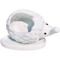 thumbnail image 4 of Hedgehog White Ceramic Succulent Planter Flower Plant Pot Window Box with Saucer Animal Decor (Mom Hedgehog), 4 of 4