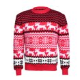 thumbnail image 3 of Suéter Hombres Jerseys básicos Cuello redondo Copo de nieve Elk Patrón Traje de vacaciones (Rojo M) Kuymtek Rojo T M para Hombre, 3 of 9