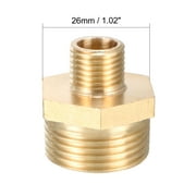 Brass Pipe Fitting, Reducing Hex Nipple 3/4 BSP Male x 1/4 BSP Male 2pcs