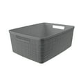 thumbnail image 5 of Curver Set of 6 Jute Basket Medium Durable Resin Organization and Storage Basket Bin, Grey, 5 of 10