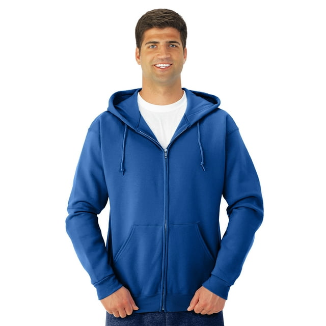Jerzees Adult NuBlend Full Zip Hooded Sweatshirt, XL, Royal