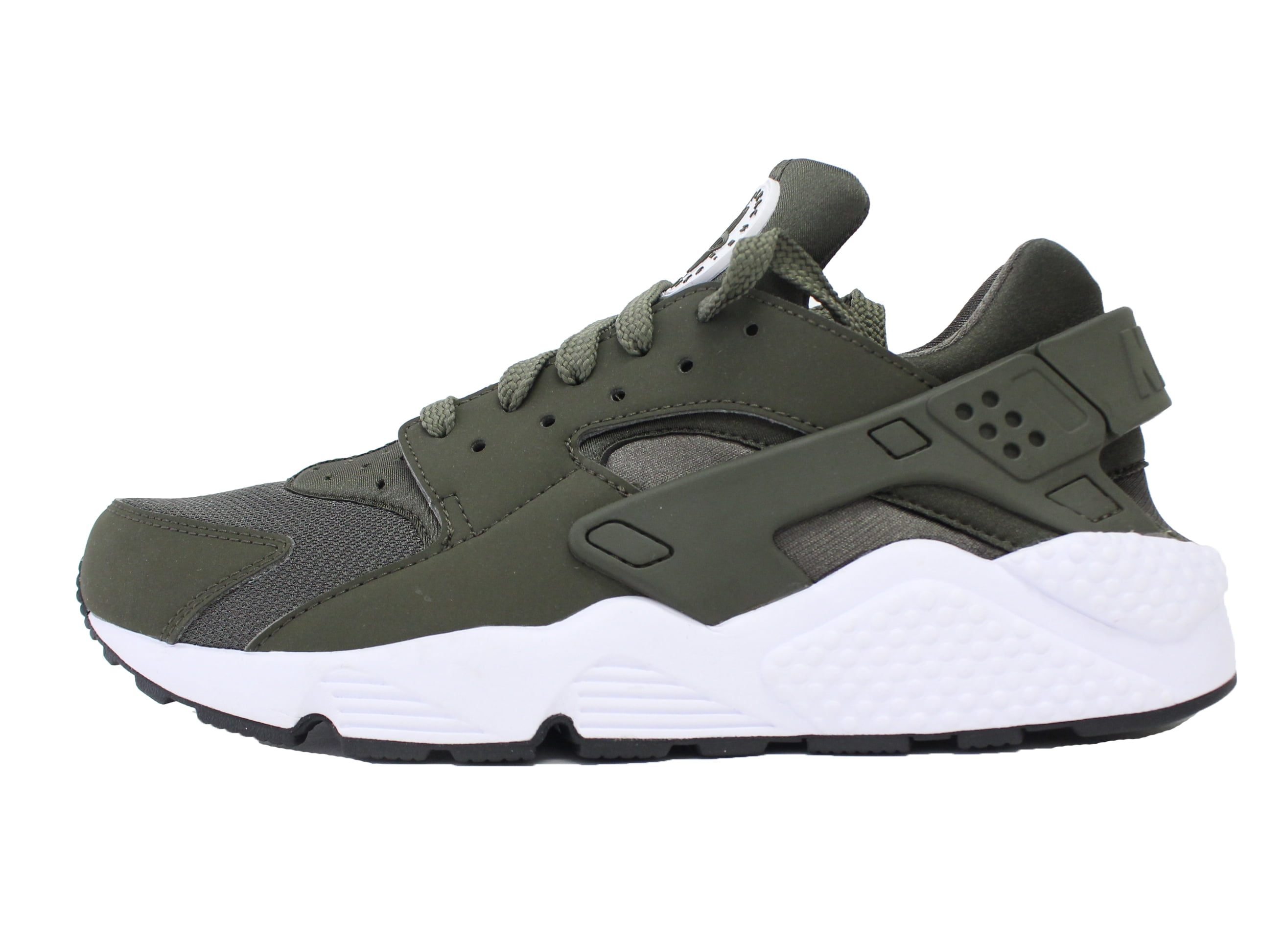 olive green and white huaraches