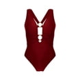 thumbnail image 5 of Aboser Womens Cutout One Piece Swimsuit with Ring Linked Push Up Backless Monokini Bathing Suit Tummy Control Swimwear for Beach Vacation, 5 of 8