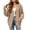 Khaki, variant on Women's V-Neck Cardigan Swaters Button Down Front Long Sleeve Knit Sweater with Pockets Oversized Casual Fall Winter Outwear