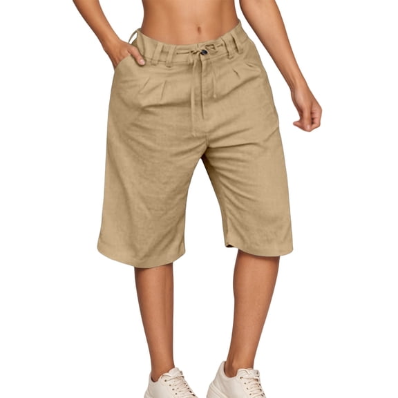 WAYUTE Womens Shorts High Waist Elastic Comfortable Soft Trendy Solid Color Work School Bottoms Versatile for Summer Daily Wear