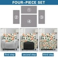 thumbnail image 6 of FKELYI Recliner Chair Slipcover 4 Pcs Covers for Reclinging Armchair Peach Leaf Print Non-Slip Breathable Fitted Sofa Couch Covers Furniture Decor Protector, 6 of 7