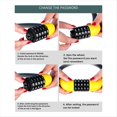 thumbnail image 5 of 2 Piezas Candados Universales para Bicicletas Antirrobo Contraseña de 5 Dígitos Seguridad para Bicicletas de Carretera Casillero de Alambre de Acero Candado para Ciclismo, 5 of 5