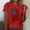 Red, variant on Lumosvexa Summer Womens Casual T-Shirt for Women Plain Short Sleeved Shirt Tops Crew Neck T-Shirt White Size L