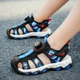 thumbnail image 2 of WUXIAN Toddler Sandals Closed Toe Outdoor Hiking Sandal Lightweight Athletic Adjustable Straps Sneakers, Blue, 2 of 9