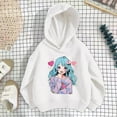 thumbnail image 2 of CONFREE Hoodies for Teen Girls Long Sleeve Hooded Sweatshirt for Girls Trendy Prints Fashion Preppy Pullover Tops, 2 of 3