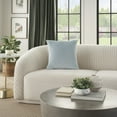 thumbnail image 3 of Mina Victory Sofia Solid Reversible Velvet 20" x 20" Blue Indoor Throw Pillow, 3 of 5