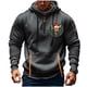thumbnail image 1 of Sudadera con capucha para hombre, informal, con estampado, deportiva, de manga larga, blusa de poliéster, 1 of 4
