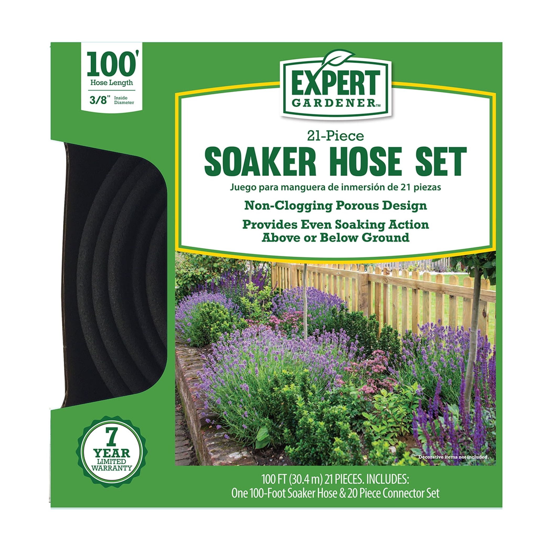 (2 pack) Expert Gardener 100 ft. 21 Piece Soaker Hose Kit