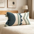 thumbnail image 4 of Boho Lumbar Throw Pillow Covers 12x20 Inch, Bohemian Tufted Decorative Pillow Covers with Tassels for Couch Sofa Bedroom Living Room 1 Pack, Mint Green, 4 of 7