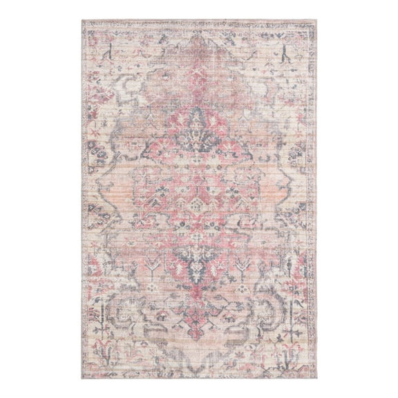 Unique Loom Nostalgia Collection Area Rug - Meknes (5' 3" x 8' Rectangle Beige pink/Ivory)