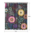 thumbnail image 5 of Multicolor Cartoon Floral Pattern Shower Curtain 72"x84" ,Bathroom Decorative Shower Curtains Set with 12 Hooks,Modern Waterproof Washable Shower Curtain, 5 of 6