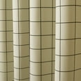 thumbnail image 2 of Quality Home Color Plaid Room Darkening Curtains - Biscuit.Black - 52" x 84" (Set of 2 Panels), 2 of 4
