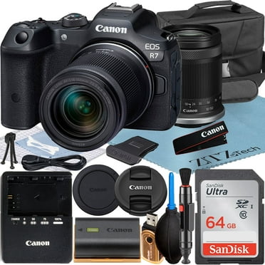 Canon EOS R7 Mirrorless Camera with RF-S 18-150mm Lens   SanDisk 64GB Memory Card   Case   ZeeTech Accessory Bundle