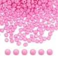 thumbnail image 1 of Uxcell Glass Beads 4mm Hole Loose Beads for Bracelet Earring Jewelry Making, Hair Braiding, Pink, 1 of 6