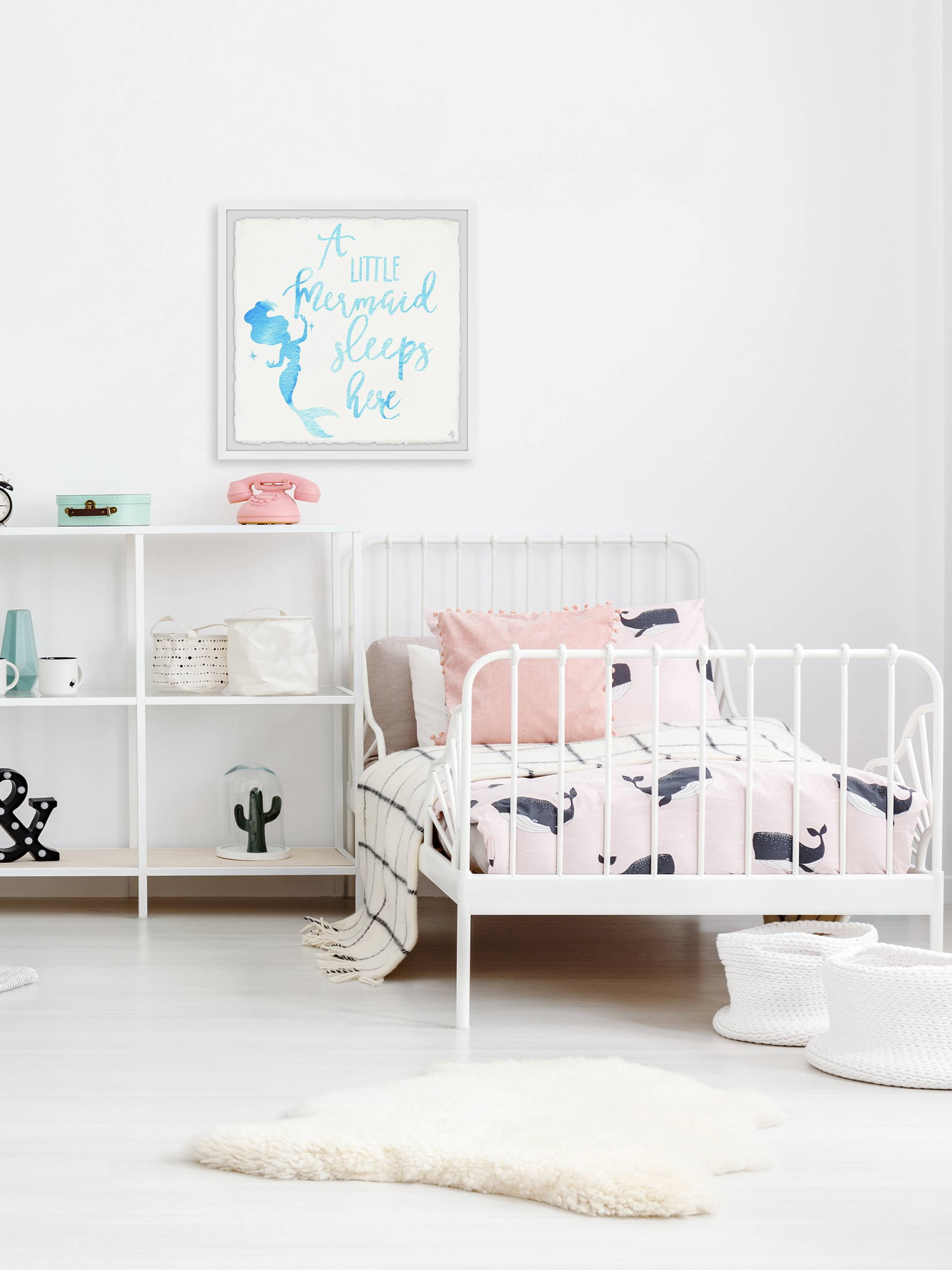 Marmont Hill A Little Mermaid Sleeps Here Framed Wall Art