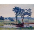 thumbnail image 2 of Francis J. Flanagan 18x14 Black Ornate Wood Framed Double Matted Museum Art Print Titled - Landscape with a Lake (1900), 2 of 5