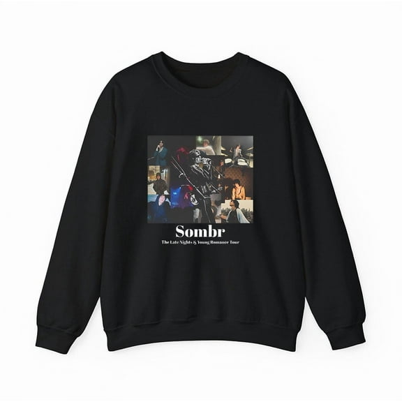 Sombr Merch The Late Nights & Young Romance Tour Crewneck Sweatshirt Unisex Men Women Long Sleeve