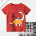 thumbnail image 4 of TTUHYWXI Ensemble T-Shirt à Manches Courtes d'Été en Coton et Short pour Garçon Tout-Petit (Rouge-1, 3-4 Ans), 4 of 5