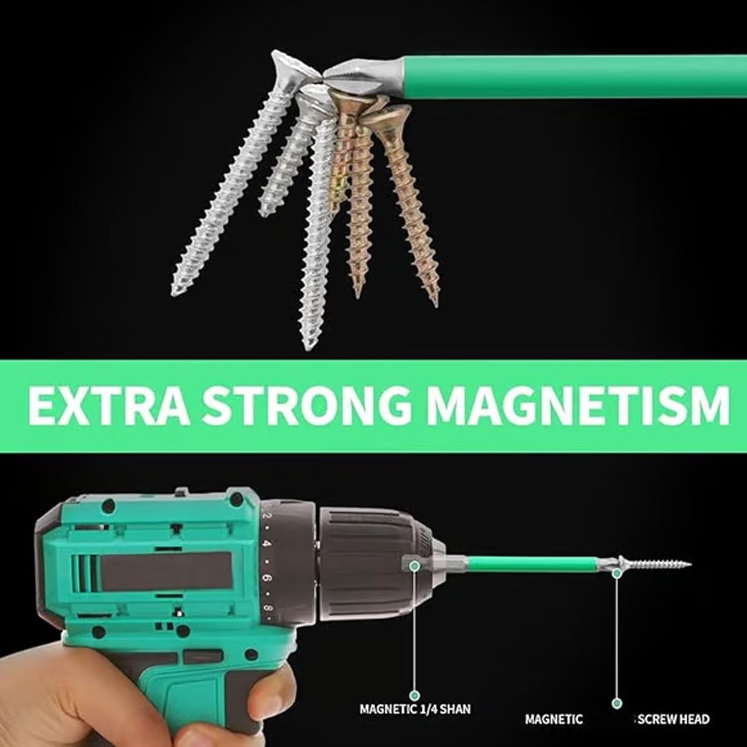 Strong Magnetic Durability Screwdriver Drill Bit Set, Anti-Slip Magnetic Electric Screwdriver Set, Electric Precision Screwdriver Set, 25 50 65 70 90 150mm