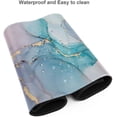 thumbnail image 5 of Teal Marble Extended Mouse Pad 35.4x15.7 Inch Turquoise Desk Marble Mousepad Extended Large Non-Slip Rubber Base Waterproof Big Keyboard Mat with Stitched Edges for Gaming and Office, 5 of 5