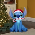 Stich Inflatables Disney Stitch with Santa Hat Christmas Costume Inflatable - Blue 3 Ft ...