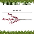 thumbnail image 3 of XJGHHSY 3 Pcs 21.6 inches Artificial Red Berry Stems,Holly Christmas Berries,Burgundy Berry Floral Christmas Tree Decoration for Festival,Holiday Crafts,Home Decor,Red, 3 of 8