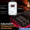 thumbnail image 2 of Portable Massage Stone Warmer Set - Electric Spa Hot Stones Massager and Heater Kit with 6 Large and 6 Small Round Shaped Basalt Massaging Rocks, Digital Controller Heating Bag, Pink, 2 of 5