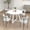 White+Multi, variant on Stylish and Sturdy Dining Solution - Contemporary Round Table Set for Family Gatherings, Offering Comfort and Elegance