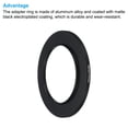 thumbnail image 4 of Uxcell 55mm-77mm Step Up Ring with Cleaning Cloth, 2 Pack Camera Lens Filter Adapter Ring, Black, 4 of 6