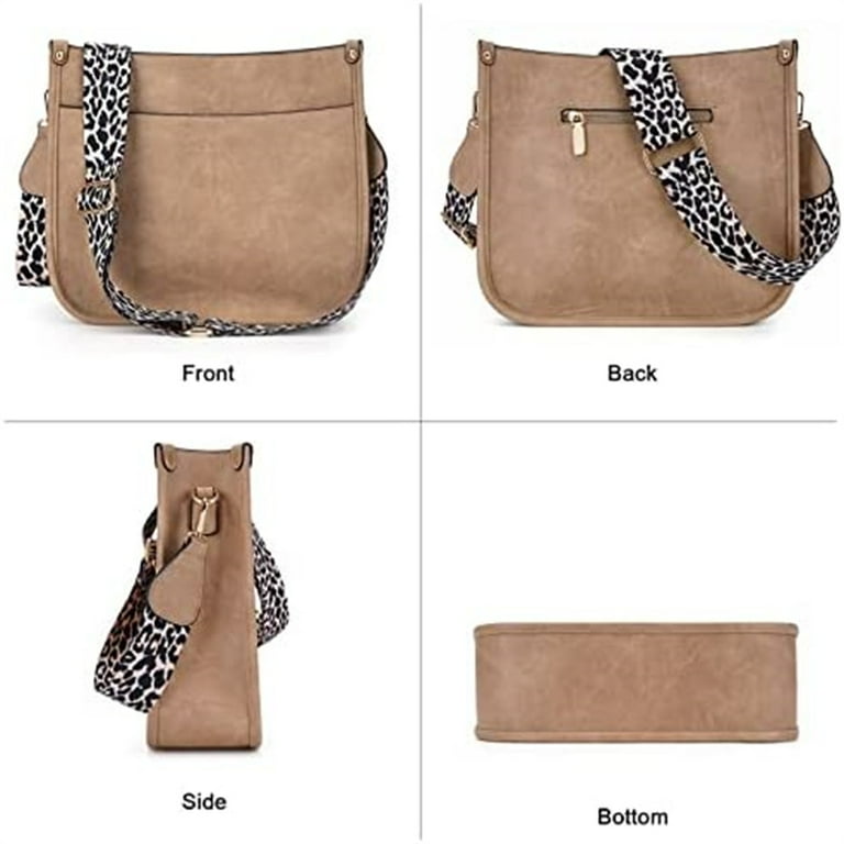 HKCLUF Women's Designer Vegan Leather Crossbody Purse with 2 HKCLUF Women's Designer Vegan Leather Crossbody Purse with 2