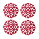 thumbnail image 1 of Paquete de 4 posavasos de Navidad Injueey para fiestas copos de nieve vajilla de cocina, 1 of 6