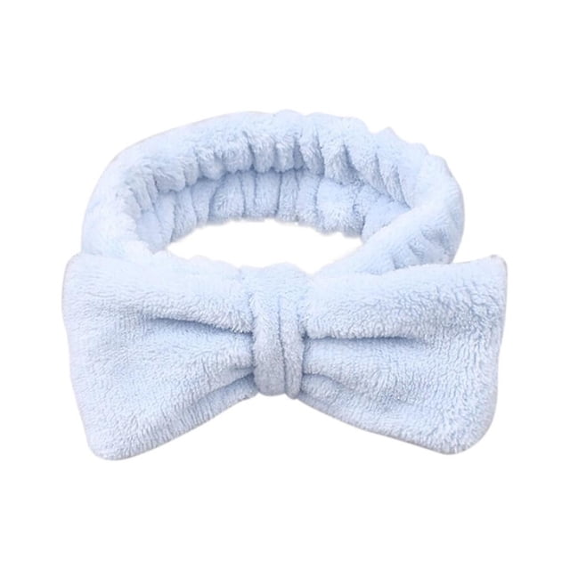 Diadema HUOGUO de terciopelo liso con lazo para mujeres y niñas