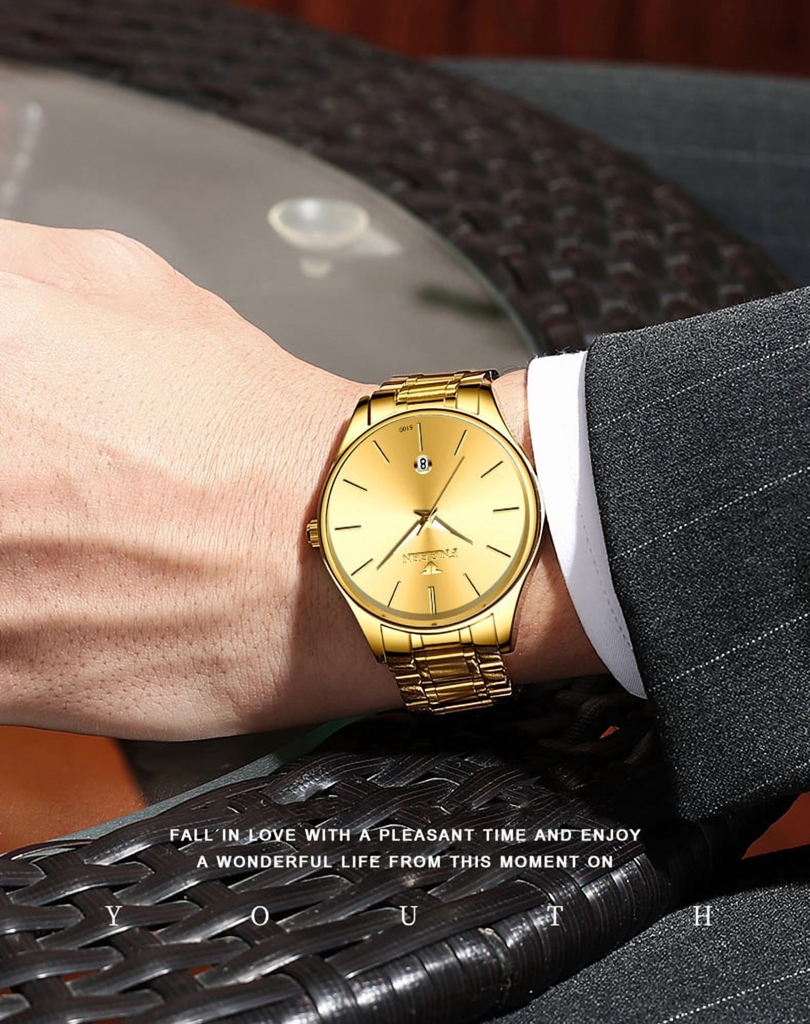 Reloj de Cuarzo para Estudiantes con Correa de Malla para Hombre, Ultrafino, Impermeable, con Función de Luz Nocturna, Estilo Sencillo 7