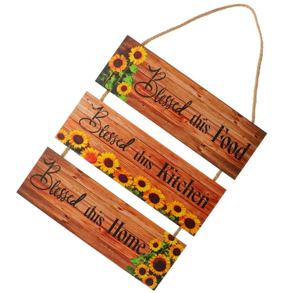 Greenadscape Decorative Signs & Plaques Sunflower Plaque Light Brown Wood Housewarming 1Pack
