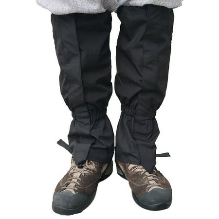 - 1 Pair Unisex Waterproof Leg Cover Ski Gaiter Hiking Camping Snow Boots Hunting Travel Climbing Windproof Leggings