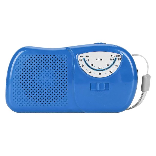 AM FM Radio Professional High Sensitivity Built in Speaker Clear Sound Vintage Mini Pocket Radio for Outdoor Travel Home Blue