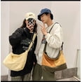 thumbnail image 2 of CoCopeaunts Women Men Canvas Tote Bag Large Hobo Bag Chic Long Shoulder Bag Women Purses Slouchy Students Crossbody Bag, 2 of 7