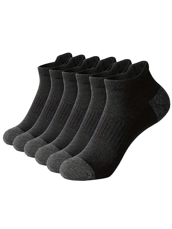 Men's Dri-Tech Moisture Control Quarter Large Size Foreign Trade Rubber Cotton Socks Basketball Sports Socks Black One Size