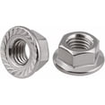 thumbnail image 1 of Nut Insertion M5 M12 Left Hand Thread Hex Serrated Flange Nut 304 Stainless Steel Reverse Thread Hexagon Serrated Spinlock Flange Nuts Tool (Size : M5(5pcs)), 1 of 5