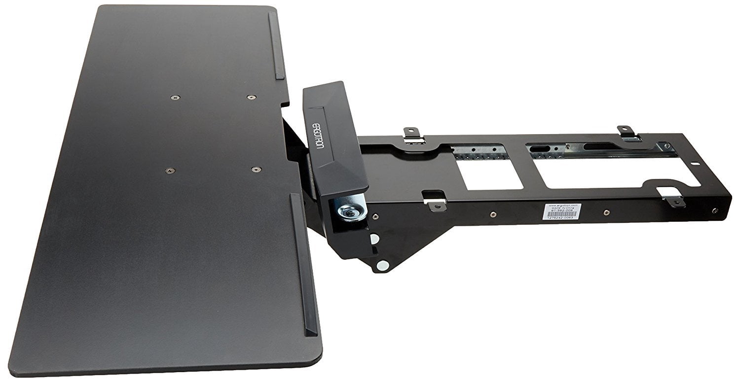 Ergotron Neo-Flex Adjustable Ergonomic Arm Underdesk Mount Keyboard Tray, Black